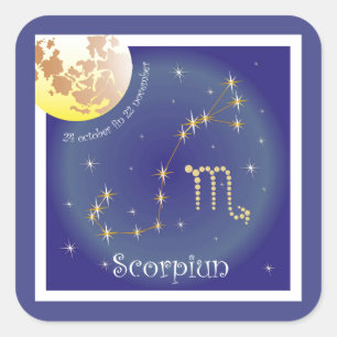 Sticker Carré Scorpion 24 october 22 novembre