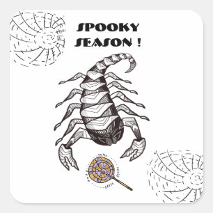 Sticker Carré scorpion éffrayant