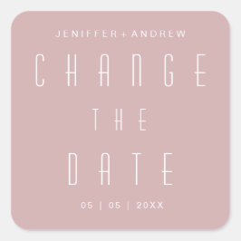 Sticker Carré script minimaliste moderne modifier la date