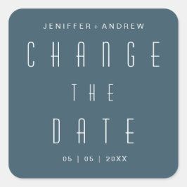 Sticker Carré script minimaliste moderne modifier la date