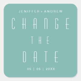 Sticker Carré script minimaliste moderne modifier la date
