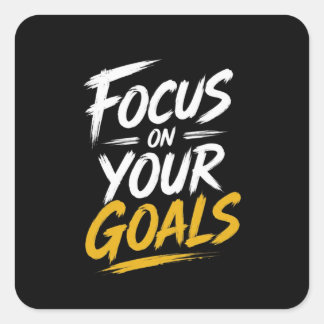 Sticker Carré Se concentrer sur vos objectifs motivationnels