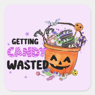 Sticker Carré Se débarrasser des bonbons