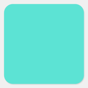Sticker Carré Sea Spray Aqua Blue Solid Trend Arrière - plan cou