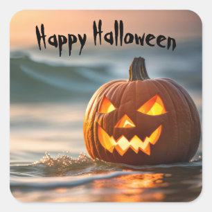 Sticker Carré Seashore Halloween Jack-o-Lantern