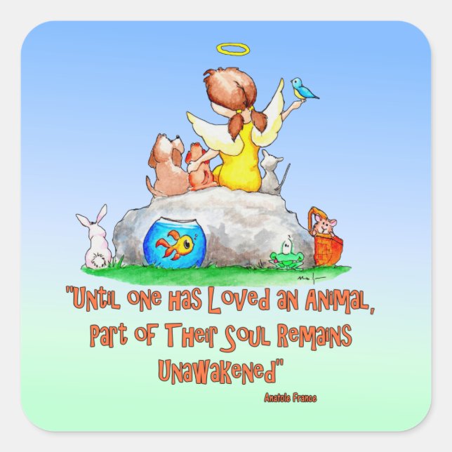 Sticker Carré Secourir l'angle (Devant)