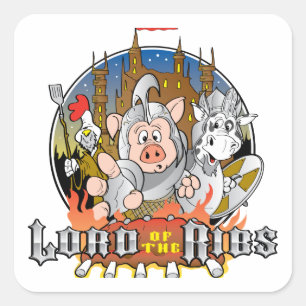 STICKER CARRÉ SEIGNEUR DU BBQ RIBS