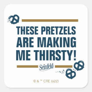 Sticker Carré Seinfeld | Graphique de typographie "Ces Pretzels"
