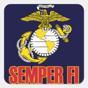 Sticker Carré Semper fi [l'EGA]