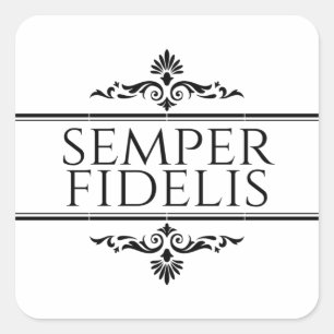 Sticker Carré Semper Fidelis