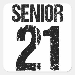 Sticker Carré Senior 21, 2021 Senior, Class of 2021, Senior 2021