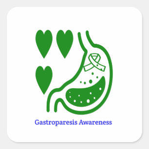 Sticker Carré Sensibilisation à la gastroparèse