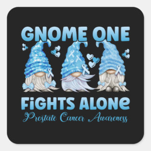 Sticker Carré Sensibilisation au cancer de la prostate Gnome ble