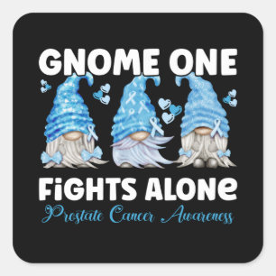 Sticker Carré Sensibilisation au cancer de la prostate Gnome ble