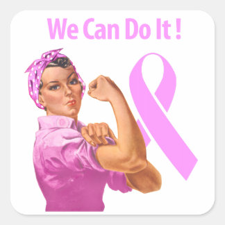 Sticker Carré Sensibilisation au cancer du sein
