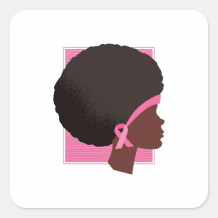 Sticker Carré Sensibilisation au cancer du sein en Afrique