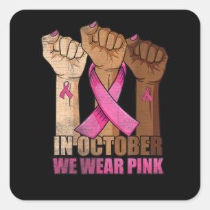 Sticker Carré Sensibilisation Au Cancer Du Sein En Octobre Nous 