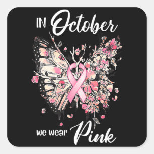 Sticker Carré Sensibilisation Au Cancer Du Sein En Octobre Nous 