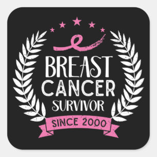 Sticker Carré Sensibilisation des survivants du cancer du sein d