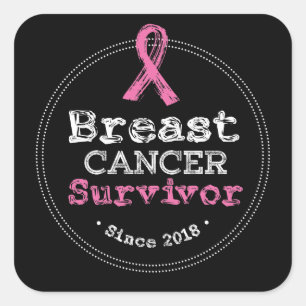 Sticker Carré Sensibilisation des survivants du cancer du sein d