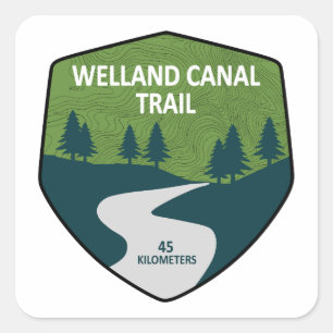 Sticker Carré Sentier du canal de Welland Ontario Canada