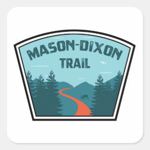Sticker Carré Sentier Mason-Dixon