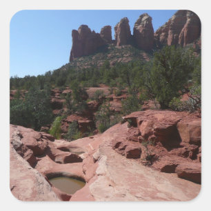 Sticker Carré Sept piscines sacrées à Sedona Arizona