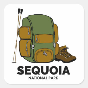 Sticker Carré Sequoia National Park sac à dos