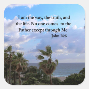 STICKER CARRÉ SERENE JOHN 14:6 PHOTO DESIGN