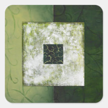 Serenity - Green Abstrait Art Poster