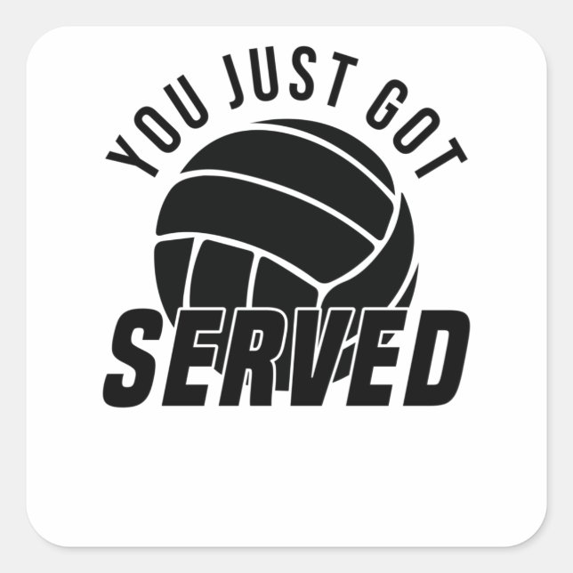 Sticker Carré Serve Volleyball Indicateur Volleyball Lecteur (Devant)