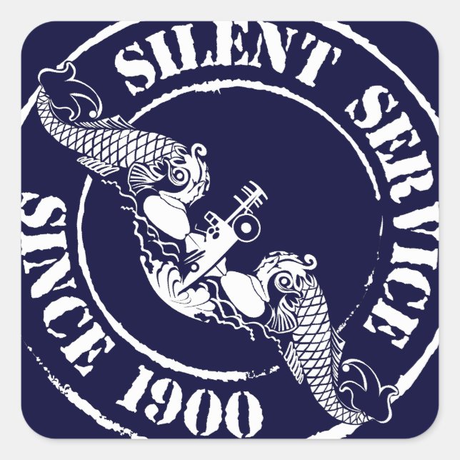 Sticker Carré Service silencieux (Devant)