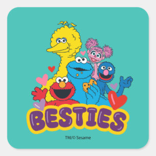 Sticker Carré Sesame Street Valentine Besoins