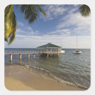 Sticker Carré Seychelles, Praslin Island, Anse Bois de Rose,