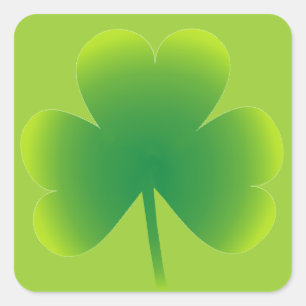 Sticker Carré Shamrock du jour de Patrick de saint