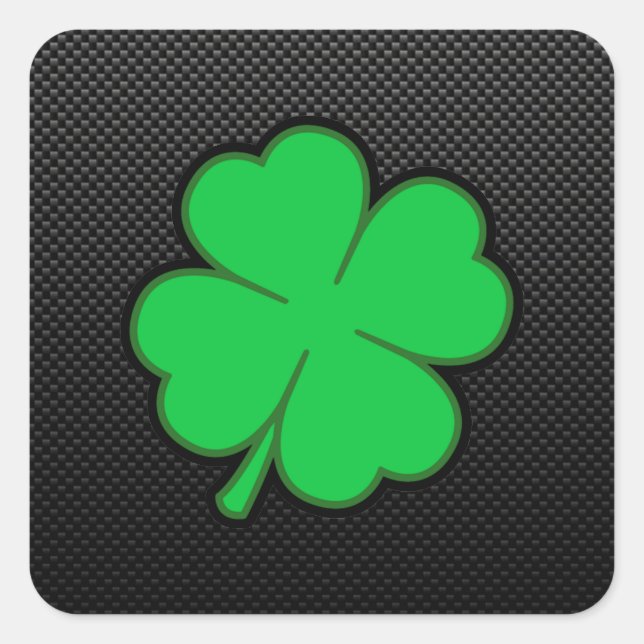 Sticker Carré Shamrock élégant (Devant)