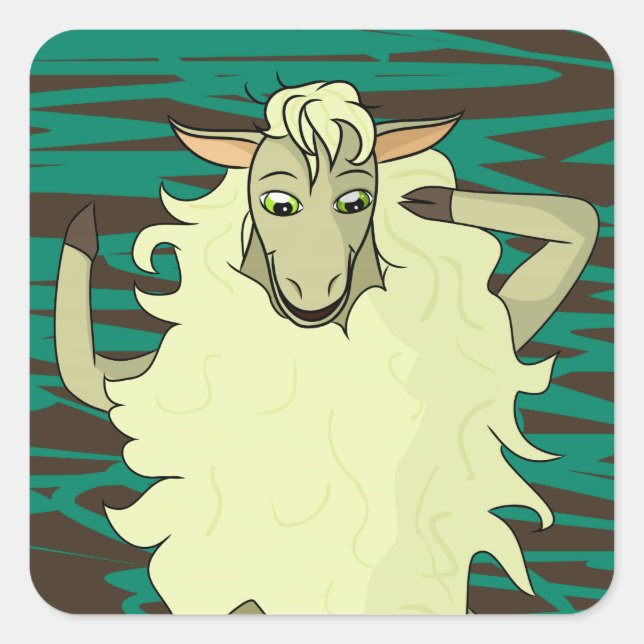 Sticker Carré Sheep Shelby (Devant)