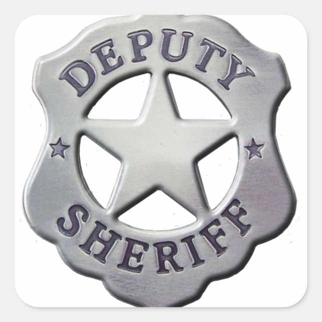 Sticker Carré Sheriff adjoint (Devant)