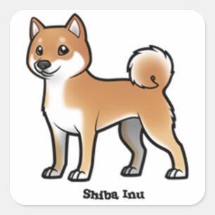 Sticker Carré shiba inu