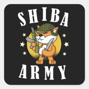 Sticker Carré Shiba Inu Coin Shift Hodl À Lune