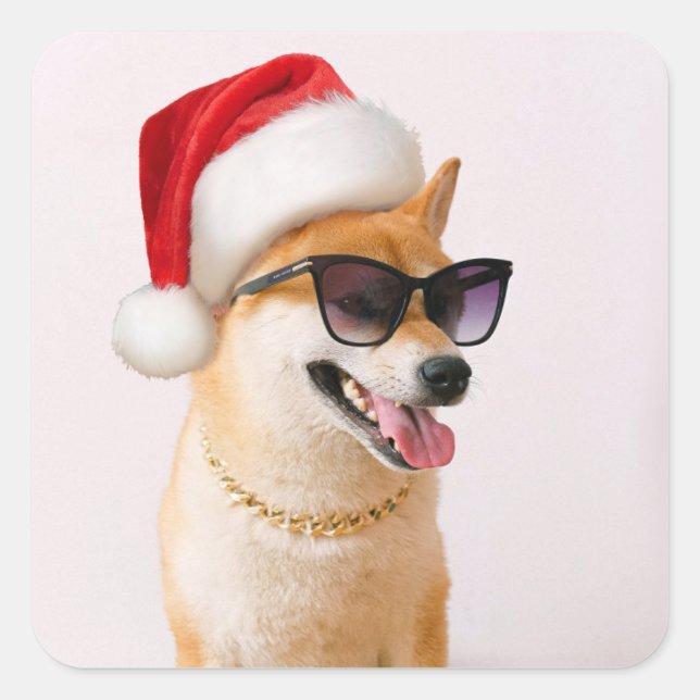 Sticker Carré Shiba Inu dog (Devant)