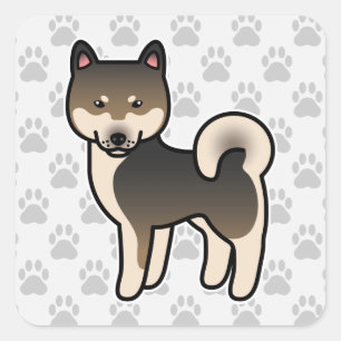 Sticker Carré Shiba Inu Sésame