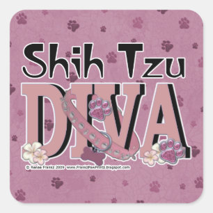 Sticker Carré Shih Tzu DIVA