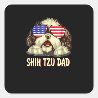 Sticker Carré Shih Tzu | Shih Tzu Papa Poison