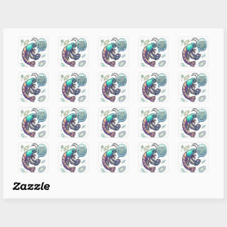 Sticker Carré Shirmp Funny qoute