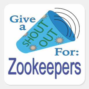 Sticker Carré Shout Out pour les gardiens de zookeeper