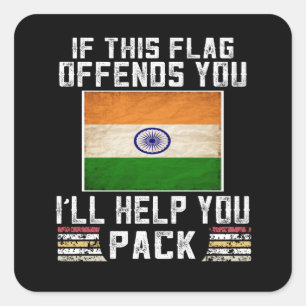 Sticker Carré si ce drapeau vous offense, je vous aiderai