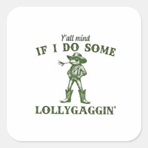 Sticker Carré Si Je Fais De La Grenouille Lollygang Retro