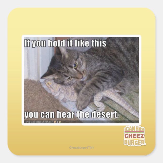 Sticker Carré Si tu le tiens comme ça (Devant)