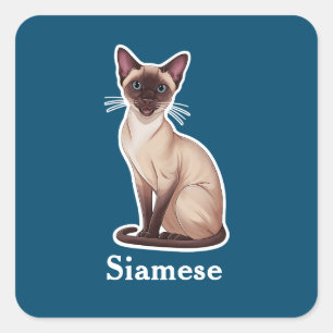 Sticker Carré Siamais